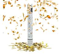 Relaxdays Cannone spara coriandoli 40 cm oro