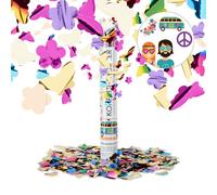 Relaxdays Cannone sparacoriandoli farfalle e fiori