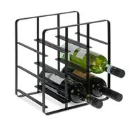 Relaxdays Cantinetta in metallo per 9 bottiglie