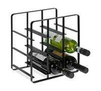 (TG. 1 pz.) Relaxdays Cantinetta in Metallo, per 9 Bottiglie di Vino, Portabotti