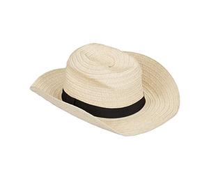 Relaxdays Capello Panama, Cappellino di Paglia, Donna e Uomo, da Spiaggia, Carnevale, Fascia Nera in Tessuto, Beige