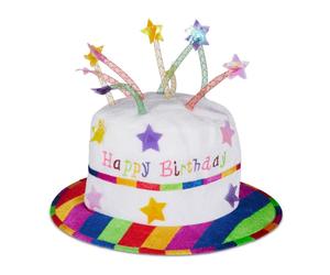 Relaxdays Cappello “Happy Birthday” con candeline
