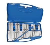 Relaxdays Carillon, cromatico, 25 piastre sonore G5-G7, HLP: 4 x, blu | 2 bacchette, xilofono in custodia