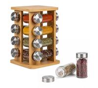Relaxdays Carosello porta-spezie con vasetti