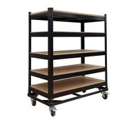 Relaxdays Carrello a 5 ripiani con ruote