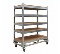 Relaxdays Carrello a 5 ripiani con ruote