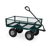 Relaxdays Carrello a mano verde scuro