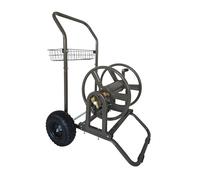 Relaxdays Carrello avvolgitubo, 60 m, innesto rapido, 2 Ruote pneumatiche, Acciaio, Tamburo