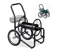 Carrello avvolgitubo carrellino tubi lunghi 90 m supporto metallo giardinaggio