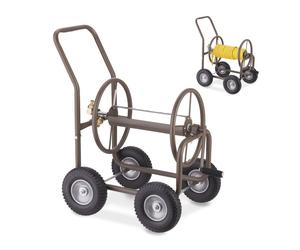 Relaxdays Carrello avvoligitubo con 4 ruote piene