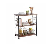 Relaxdays Carrello cucina con 3 ripiani