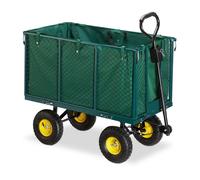 Relaxdays Carrello da giardino con sponde alte