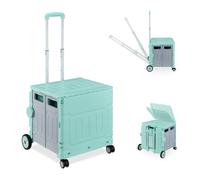 Relaxdays Carrello della spesa con coperchio