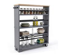 Relaxdays Carrello nicchia 4 ripiani