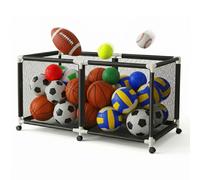 Relaxdays Carrello per palloni a rotelle