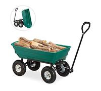 Relaxdays Carrello Pieghevole, Carriola da Giardino, da Esterni, a Mano, Fino a