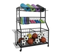 Relaxdays Carrello porta attrezzi sportivi
