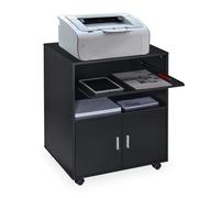 Relaxdays Carrello Porta Stampante da Ufficio, Tavolino a 2 Ripiani e Porta Tast