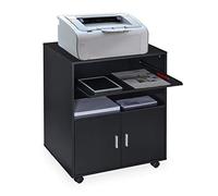 Carrello porta stampante Mobiletto per ufficio Armadietto salvaspazio 2 ripiani