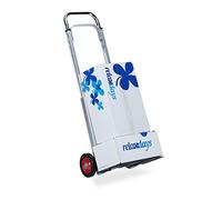 Relaxdays Carrello Portapacchi, Fino a 200 kg ca., Multifunzionale, Universale, Leggero, Professionale, Metallo, Argento