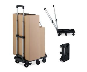 Relaxdays Carrello portapacchi pieghevole