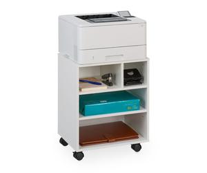 Relaxdays Carrello portastampante con 4 scomparti