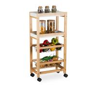 Relaxdays Carrello salvaspazio con 4 ripiani