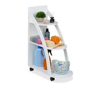 Carrello Salvaspazio Bagno Cucina HLP 80 x 60 x 30 cm Mobiletto Carrellino Ruote