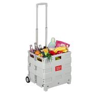 Relaxdays Carrello spesa con manico telescopico