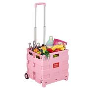 Relaxdays Carrello spesa con manico telescopico
