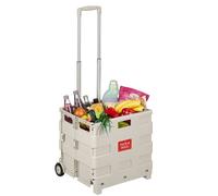 Relaxdays Carrello spesa con manico telescopico