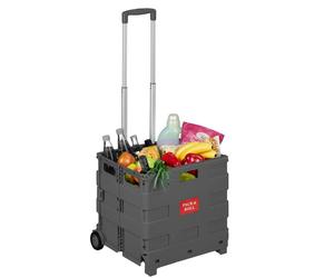 Relaxdays Carrello spesa con manico telescopico