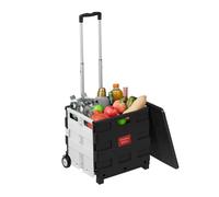 Relaxdays Carrello spesa pieghevole con ruote