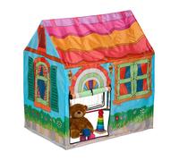 Relaxdays Tenda da Gioco a Forma di Casetta per Bambini, Giocattolo Camera da Interno, HLP 103 x 96 x 75 cm, Colorata