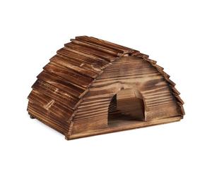 Relaxdays Casetta igloo in legno per ricci