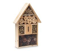 Relaxdays Casetta, Nido, Hotel per Insetti in Legno, Marrone, 10x31x48 cm