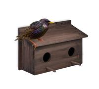 Relaxdays Casetta nido in legno scuro per uccelli