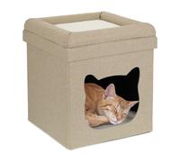 Relaxdays Casetta per gatti a due livelli