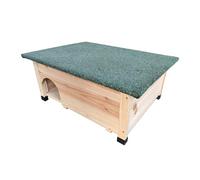 Relaxdays Casetta per Ricci con Pavimento, Ingresso a Labirinto e Tetto Impermeabile, Legno, HxLxP: 25 x 57 x 44 cm.