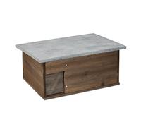 Relaxdays Casetta per Ricci, Resiste alle Intemperie, Anti Predatori, Rifugio per Roditori, 21x46x34 cm, Legno, Marrone, Tessuto Non Tessuto