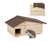 Casetta Ricci Legno Rifugio Porcospini Tana Giardino 2 Camere HLP 24x46x33,5 cm
