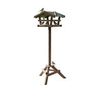 Relaxdays Casetta per Uccelli in Legno con Supporto, Nido e mangiatoia, 100x37x43 cm, Verde Beige