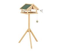 Relaxdays Casetta per Uccelli con Supporto, Tetto Impermeabile, Giardino, Balcone e terrazza, Legno
