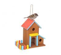 Relaxdays Casetta per Uccelli, Legno, da Appendere, 30,5 x 33 x 19 cm, Giardino e Balcone