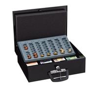 Relaxdays Cassa portatile con vassoio per monete