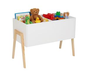 Relaxdays Cassapanca bambini con gambe in legno