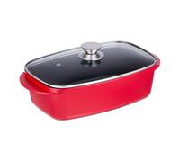 Relaxdays Casseruola con coperchio in vetro