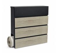Relaxdays Cassetta effetto legno con portagiornali