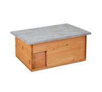 Relaxdays Casetta per Ricci, Resiste alle Intemperie, Anti Predatori, Rifugio per Roditori, 21x46x34 cm, Legno, Arancio