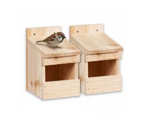 Relaxdays Cassetta nido mezza grotta Set 2